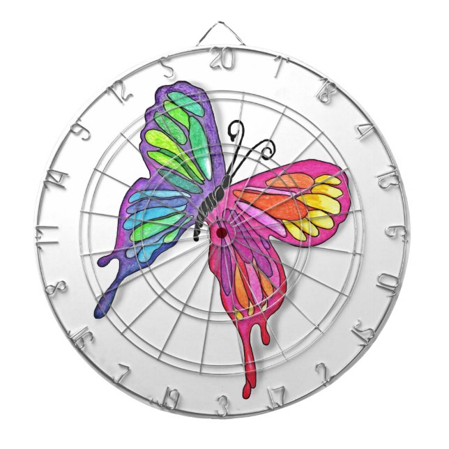 Watery  Butterfly Dart Board (Front)