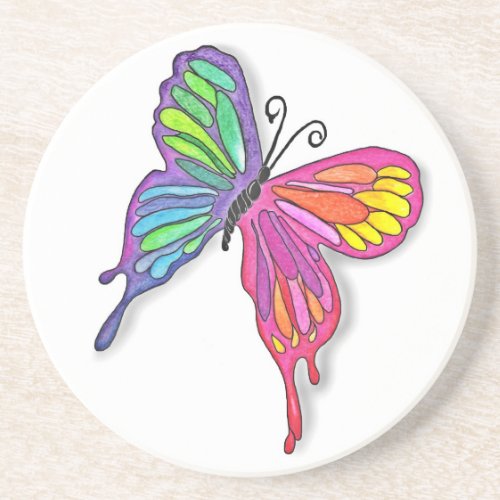 Watery  Butterfly Drink Coaster