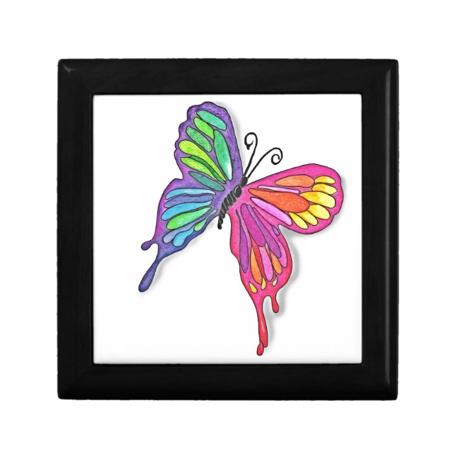 Watery  Butterfly Keepsake Box (Front)