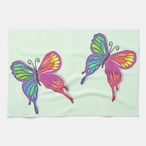 Watery  Butterfly Kitchen Towel