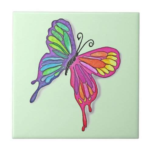 Watery  Butterfly Tile