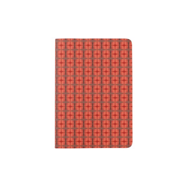 Watery Plaid-Passport Holder (Front)