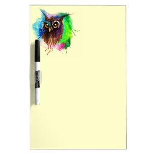 Watery Wood Owl Dry-Erase Board