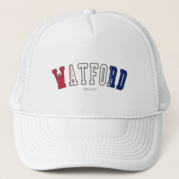 Watford in United Kingdom National Flag Colors Mesh Hat