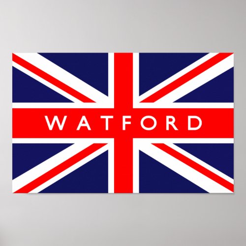 Watford UK Flag Poster