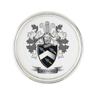 Watkins Family Crest Coat of Arms Pin