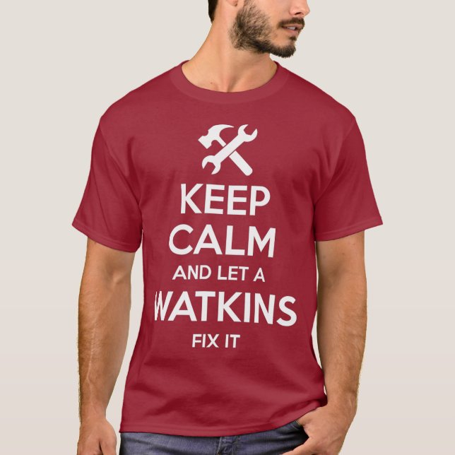 WATKINS Funny Surname Birthday Family Tree Gift T-Shirt (Front)