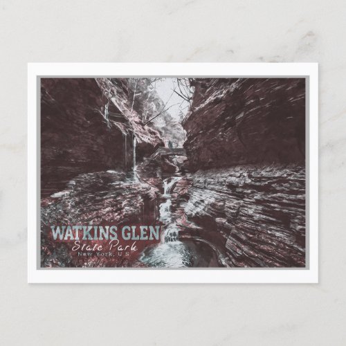 WATKINS GLEN _ NEW YORK US POSTCARD