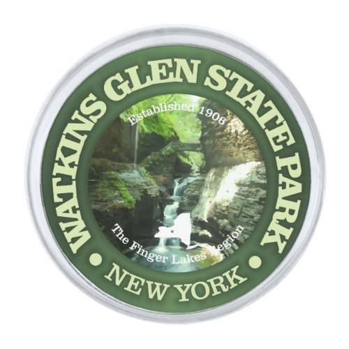 Watkins Glen SP Silver Finish Lapel Pin