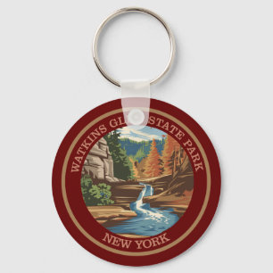 Watkins Glen State Park, New York. Color Keychain
