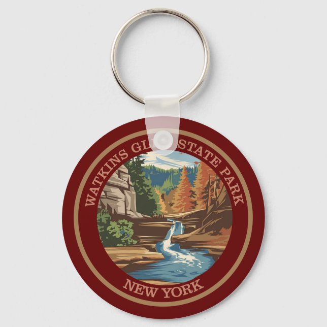 Watkins Glen State Park, New York. Color Keychain (Front)
