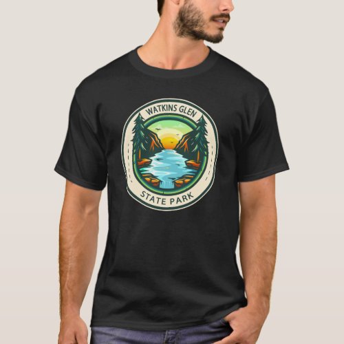 Watkins Glen State Park New York Emblem Vintage T_Shirt