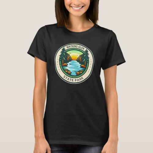 Watkins Glen State Park New York Emblem Vintage T_Shirt