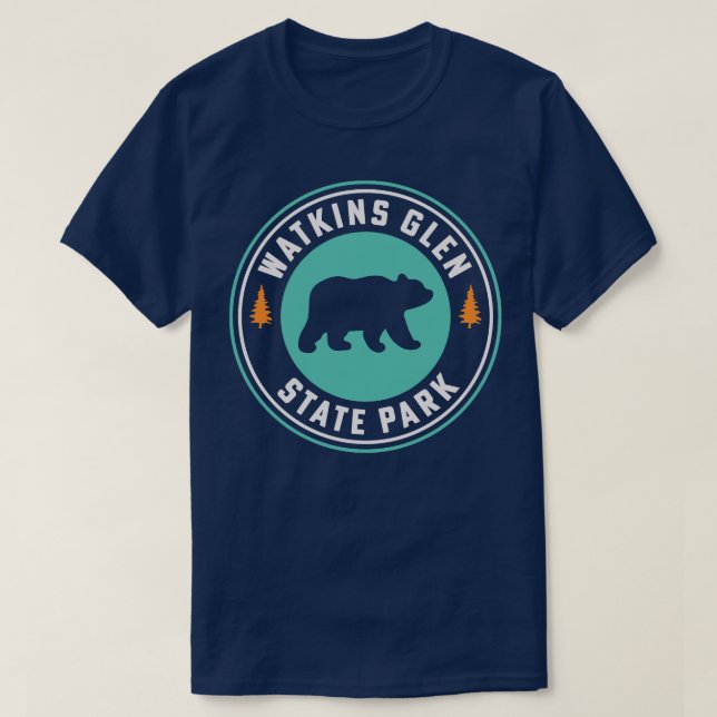 Watkins Glen State Park New York Finger Lakes Hiki T-Shirt (Design Front)