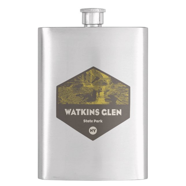 Watkins Glen State Park New York Flask (Front)