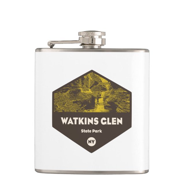 Watkins Glen State Park New York Flask (Front)