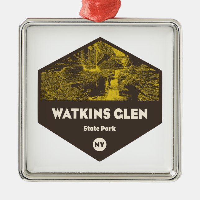 Watkins Glen State Park New York Metal Ornament (Front)