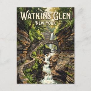 Watkins Glen State Park New York Postcard