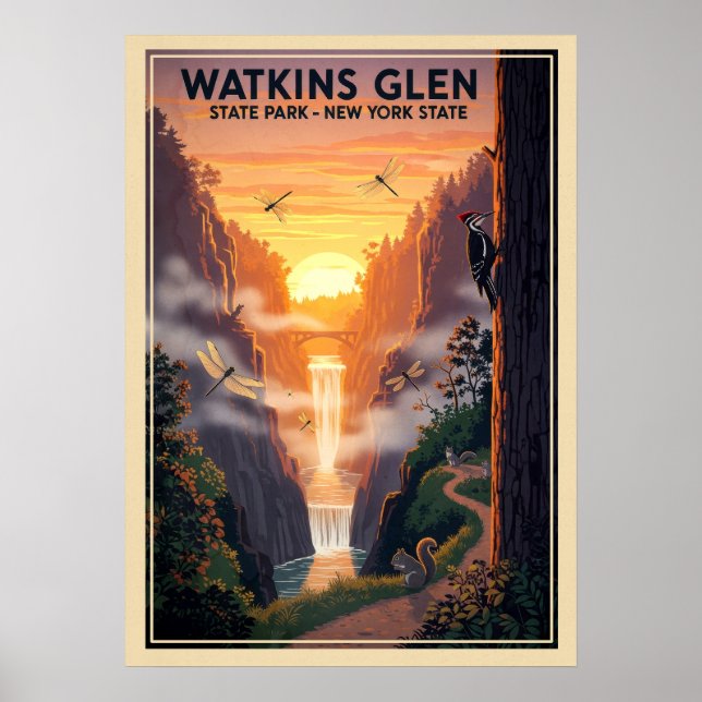 Watkins Glen State Park New York State V02 Poster (Front)