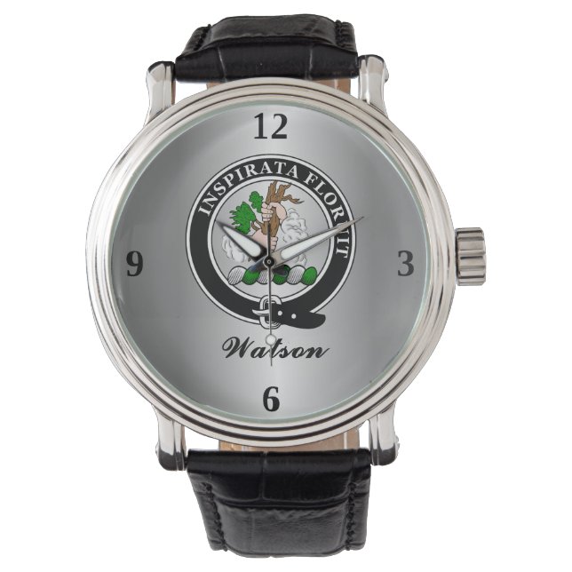 Watson Clan Badge Personalized Watch (Front)