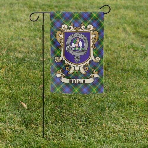 Watson Clan Badge  Tartan Personalized  Garden Flag