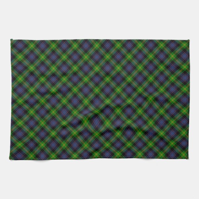 Watson Clan Tartan Designed Print Kitchen Towel (Horizontal)