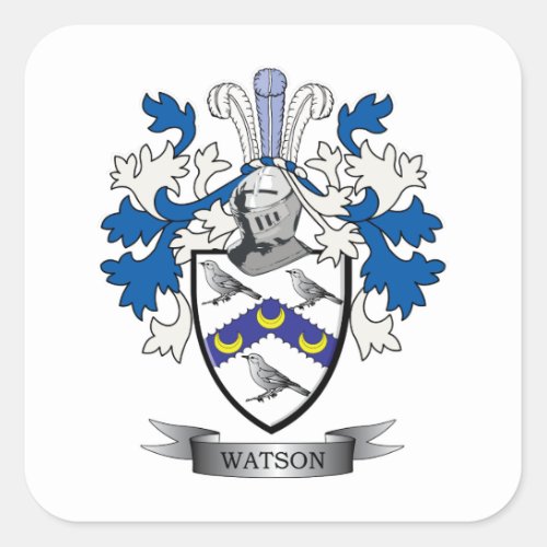 Watson Coat of Arms Square Sticker