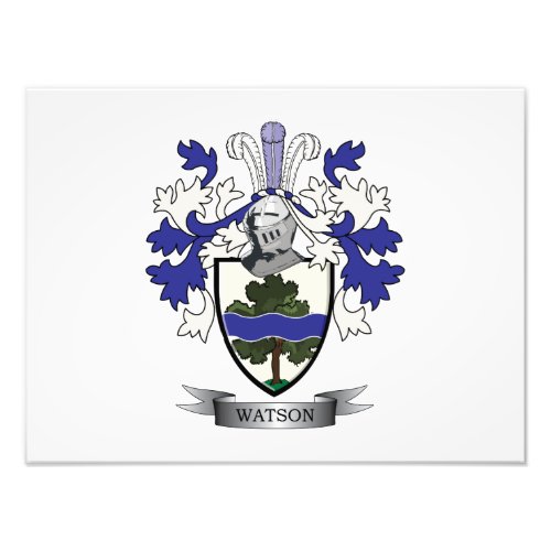 Watson Family Crest Coat of Arms Photo Print