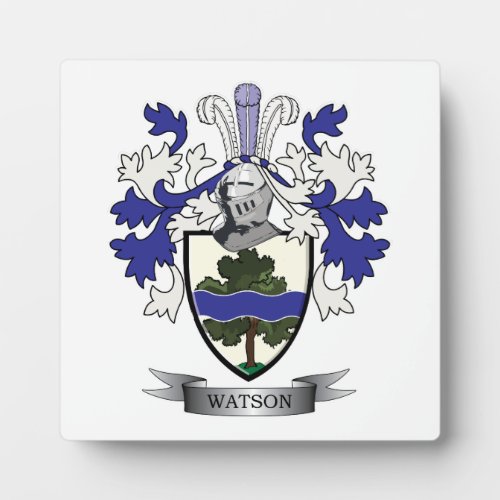 Watson Family Crest Coat of Arms Plaque