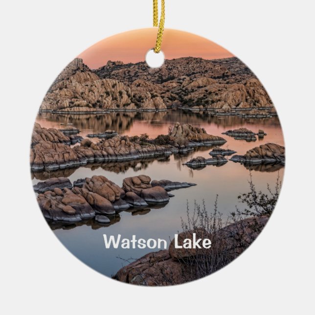 Watson Lake, Prescott, Arizona Ceramic Ornament (Front)