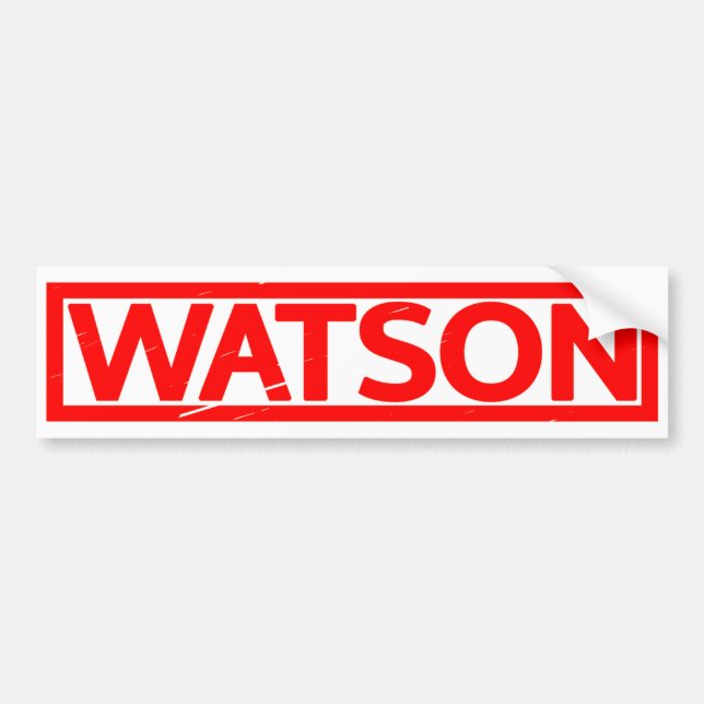 Watson Stamp Bumper Sticker (Front)