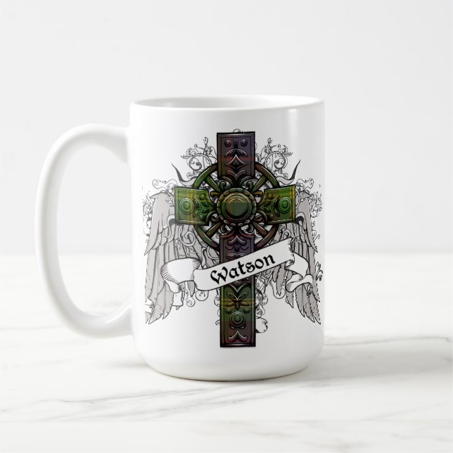 Watson Tartan Cross Coffee Mug (Left)