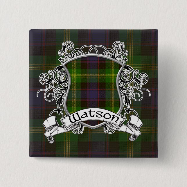 Watson Tartan Shield Button (Front)