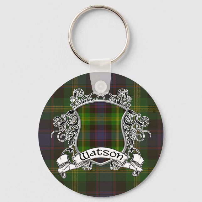 Watson Tartan Shield Keychain (Front)