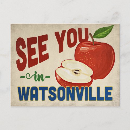 Watsonville California Apple _ Vintage Travel Postcard