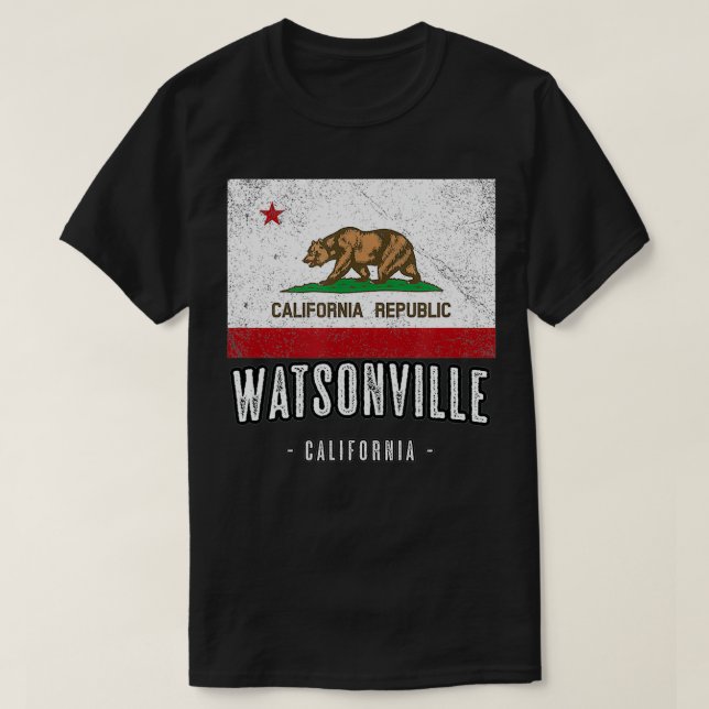 WATSONVILLE  California  Cali City Souvenir  CA Fl T-Shirt (Design Front)
