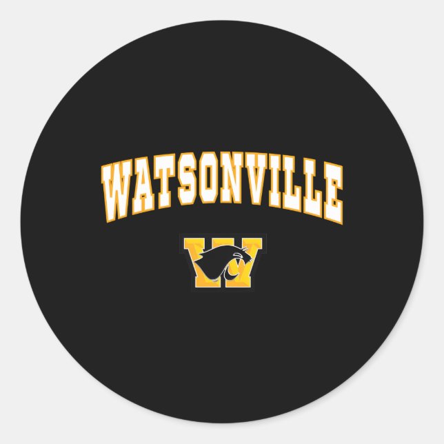 Watsonville High School Wildcatz C2 Classic Round Sticker (Front)