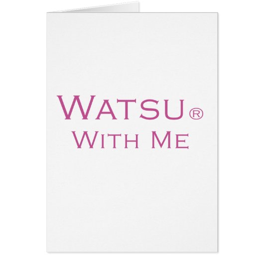 Watsu With Me (Front)
