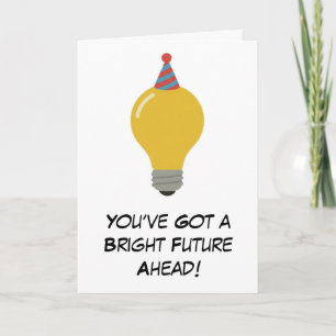 Watt a Brilliant Idea Birthday Illustration Card