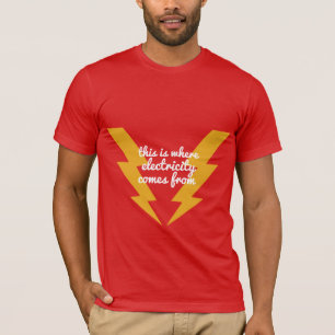 Watt’s Up? Lightning Shirt, Thunderbolt Humor T-Shirt