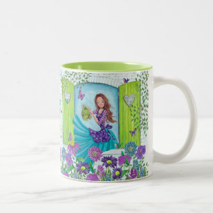 Wattering Flowers Garden Girl Cute Mug