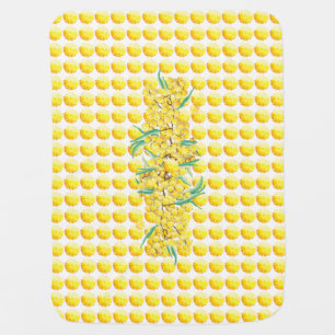 Wattle blossom Aussie baby Stroller Blanket