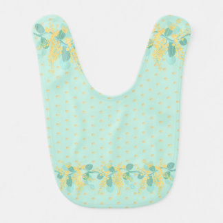 Wattle blossoms Australian Baby Bib