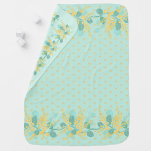 Wattle blossoms Australian Baby Blanket