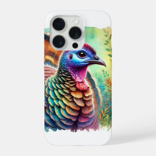 Wattled Brushturkey 190624AREF118 _ Watercolor iPhone 15 Pro Case