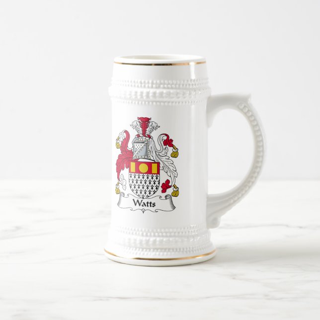 Watts Family Crest Beer Stein (Right)