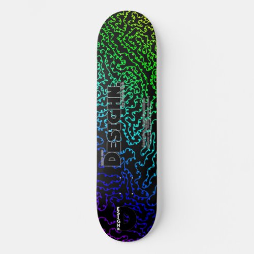 Wave 1 Desighn _ Rainbow Lights  Skateboard