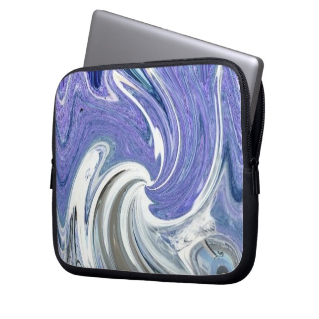 Wave Abstract Laptop Sleeve (Front Left)