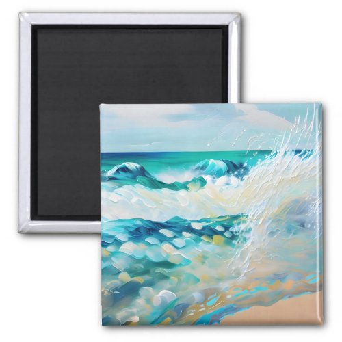 Wave abstract on a beach magnet