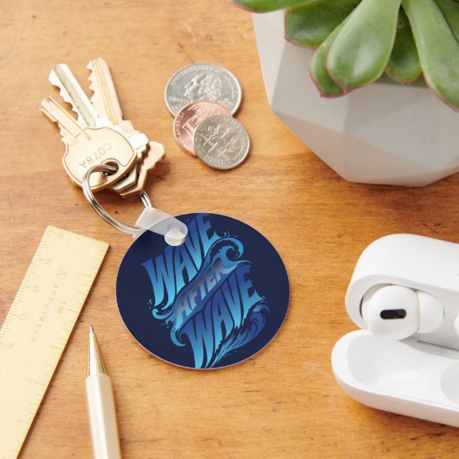 Wave After Wave | Ocean Blue Summer Keychain (Desk)